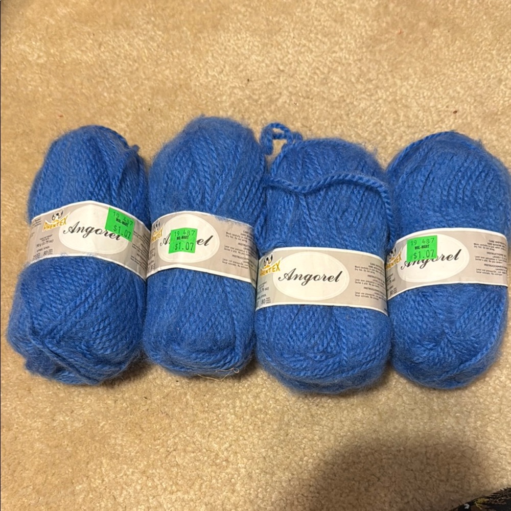 Vintage Blue Angorel Yarn